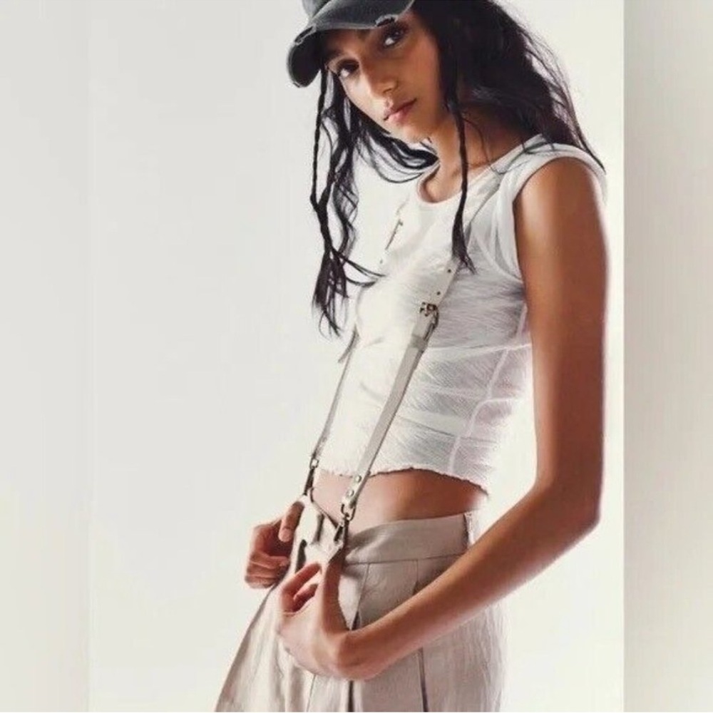 Free people hold me up leather‎ suspenders size XS/S - Picture 2 of 10